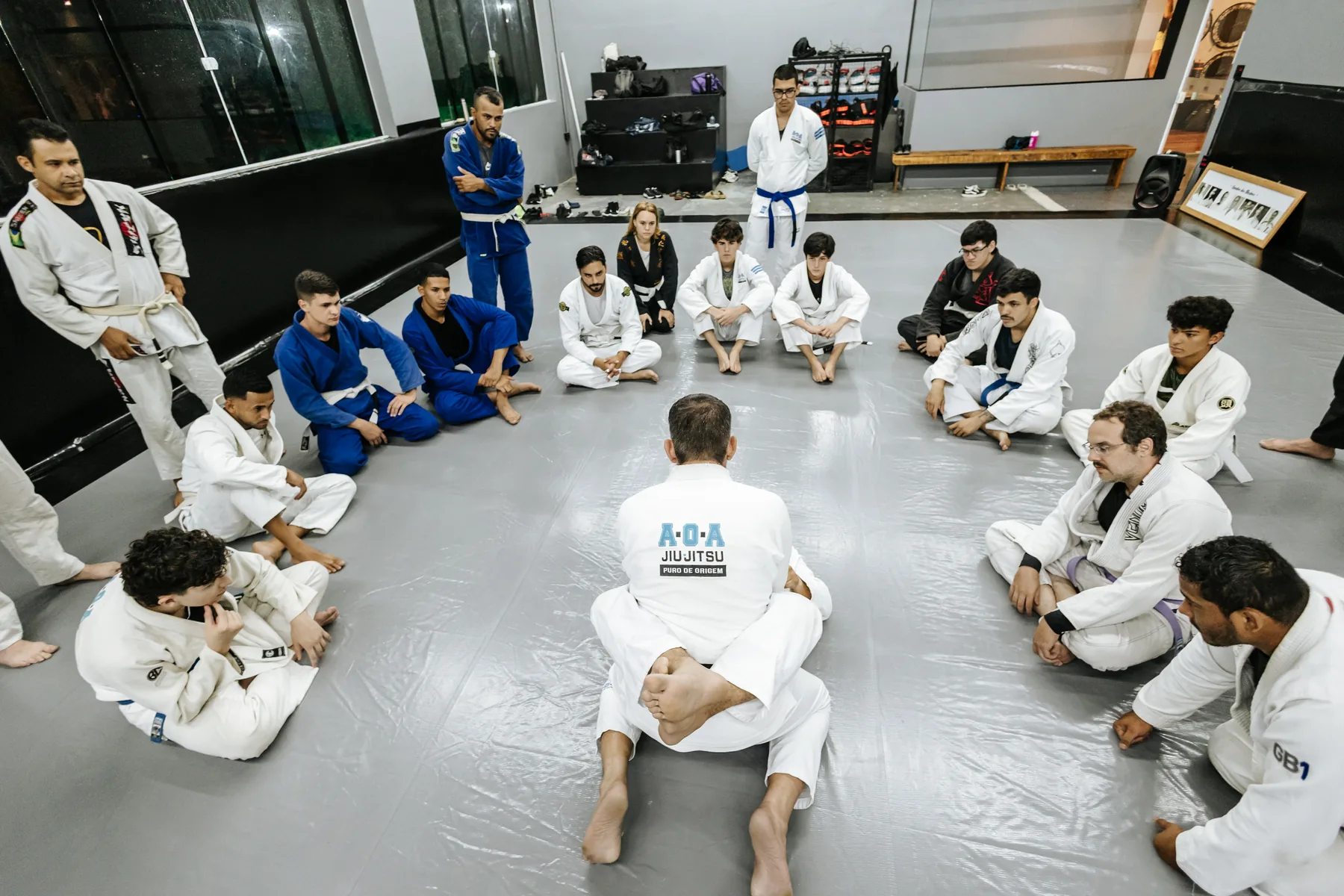 Aula de Jiu-Jítsu na Fábrica Academia
